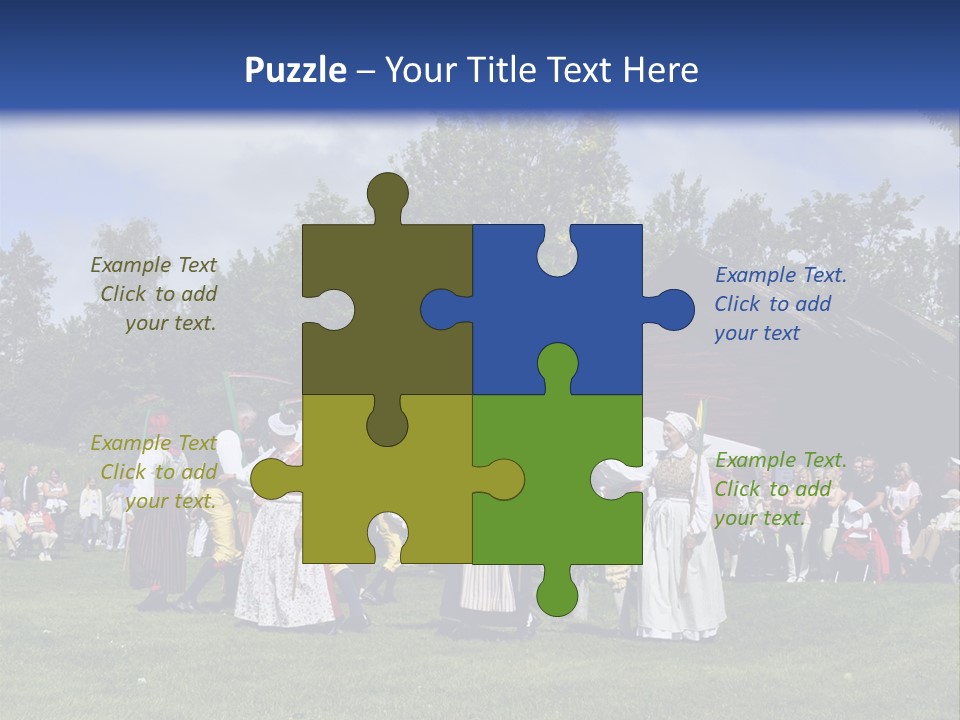 Dress Traditional Dance Midsummer Sweden PowerPoint Template