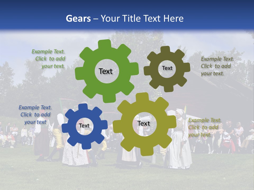 Dress Traditional Dance Midsummer Sweden PowerPoint Template