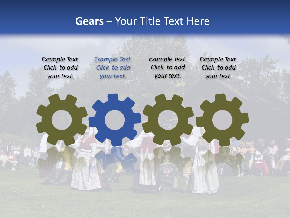 Dress Traditional Dance Midsummer Sweden PowerPoint Template