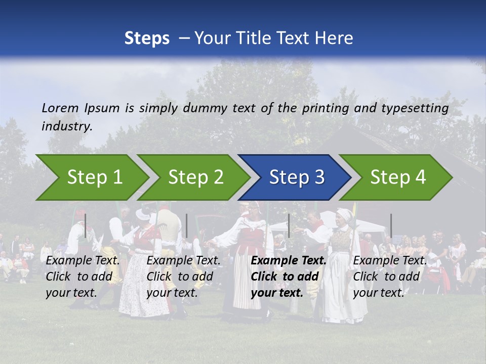 Dress Traditional Dance Midsummer Sweden PowerPoint Template