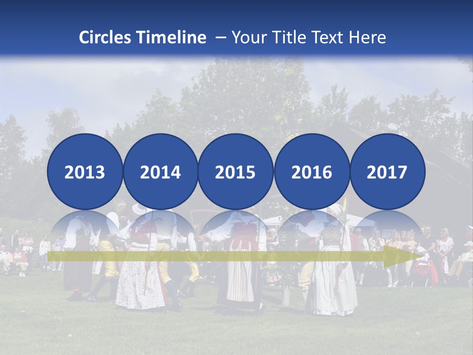 Dress Traditional Dance Midsummer Sweden PowerPoint Template