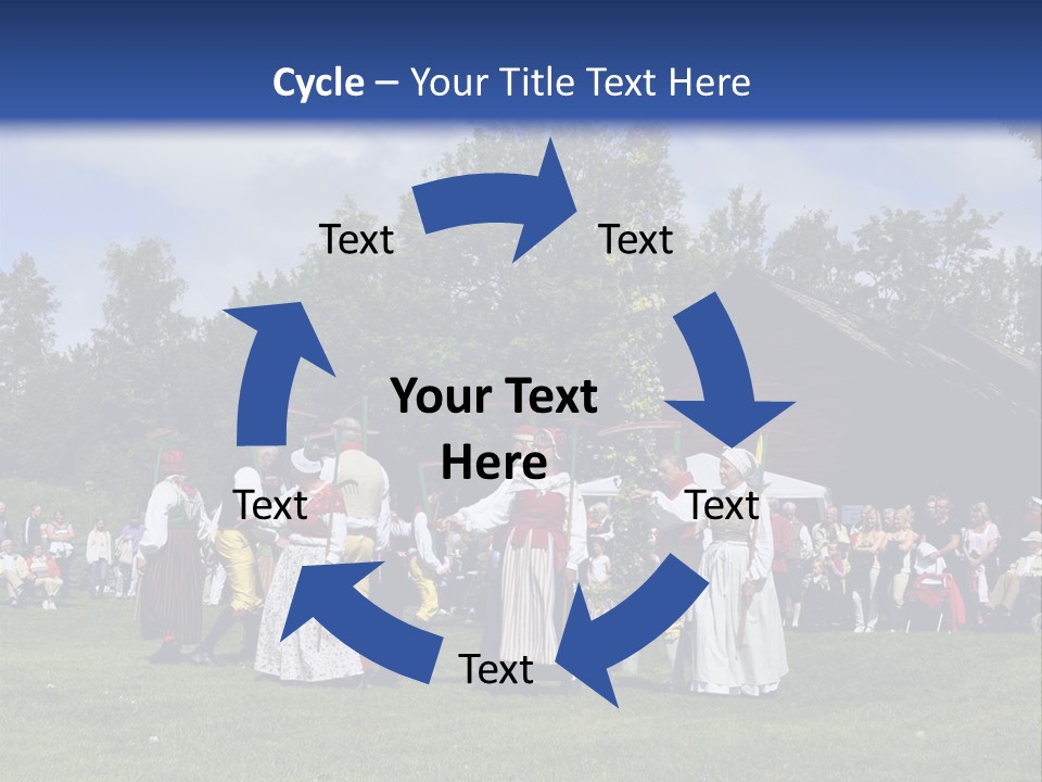 Dress Traditional Dance Midsummer Sweden PowerPoint Template