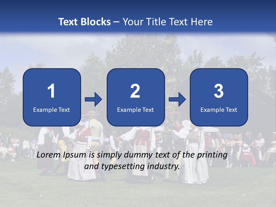 Dress Traditional Dance Midsummer Sweden PowerPoint Template