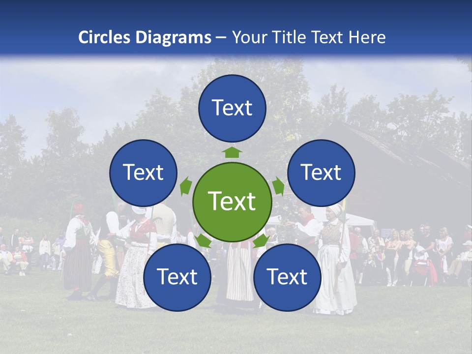 Dress Traditional Dance Midsummer Sweden PowerPoint Template