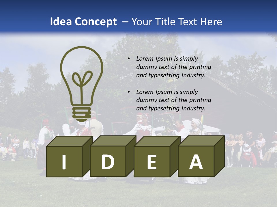 Dress Traditional Dance Midsummer Sweden PowerPoint Template