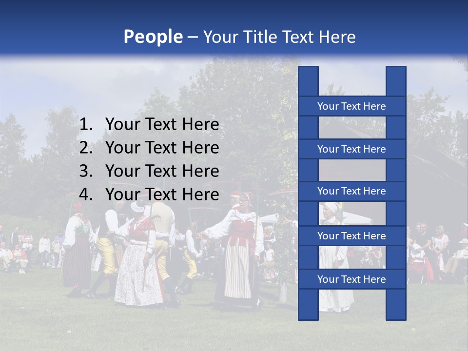Dress Traditional Dance Midsummer Sweden PowerPoint Template
