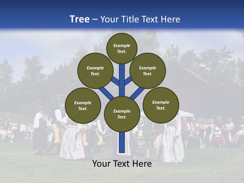 Dress Traditional Dance Midsummer Sweden PowerPoint Template