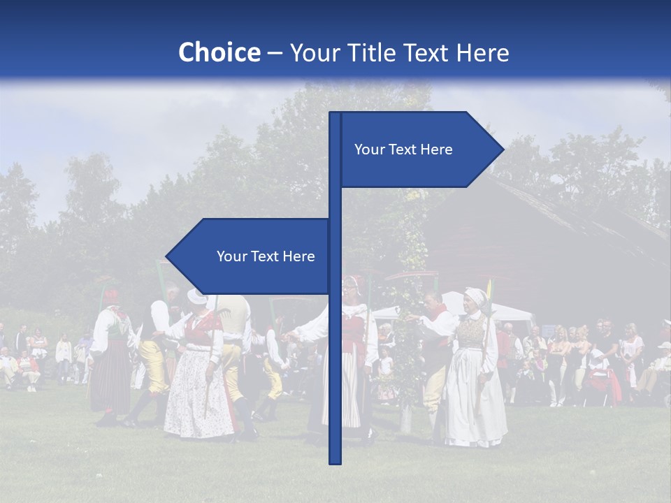 Dress Traditional Dance Midsummer Sweden PowerPoint Template