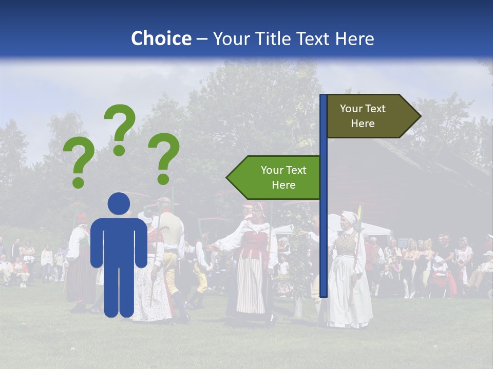 Dress Traditional Dance Midsummer Sweden PowerPoint Template