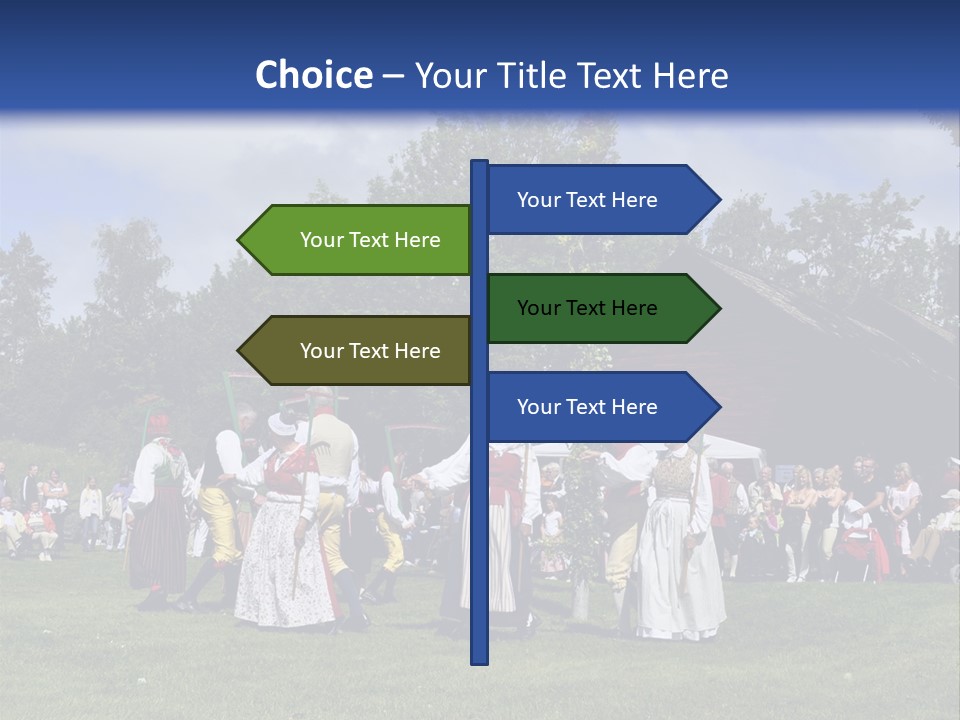 Dress Traditional Dance Midsummer Sweden PowerPoint Template