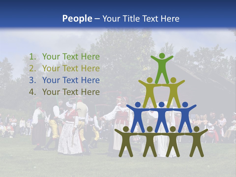 Dress Traditional Dance Midsummer Sweden PowerPoint Template