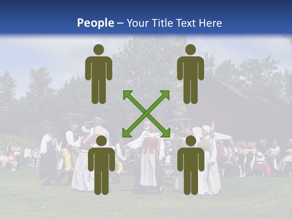 Dress Traditional Dance Midsummer Sweden PowerPoint Template