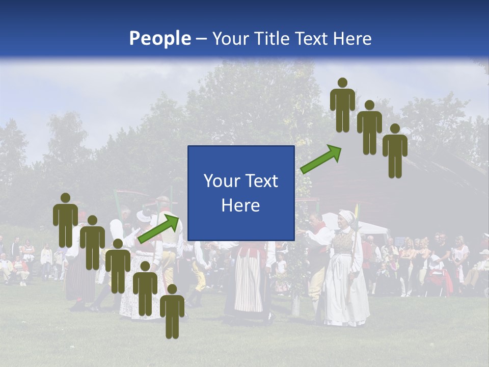 Dress Traditional Dance Midsummer Sweden PowerPoint Template
