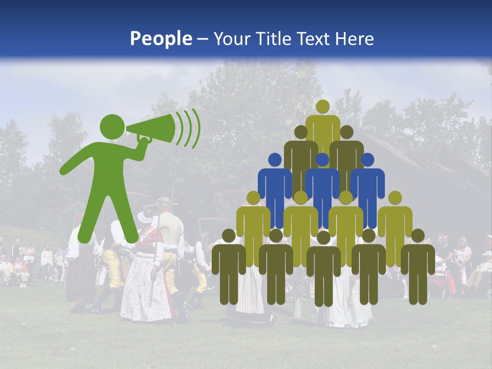 Dress Traditional Dance Midsummer Sweden PowerPoint Template