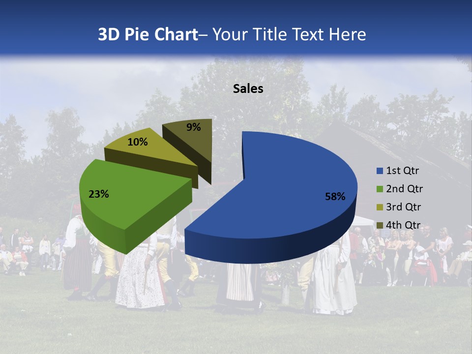 Dress Traditional Dance Midsummer Sweden PowerPoint Template