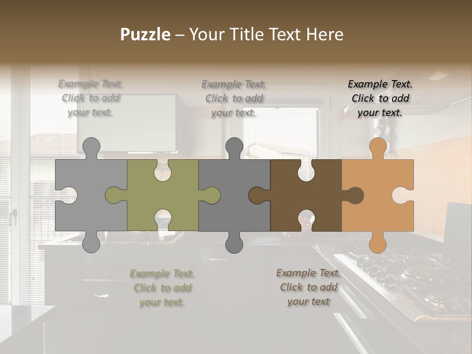 Kitchen Furnished Wall PowerPoint Template