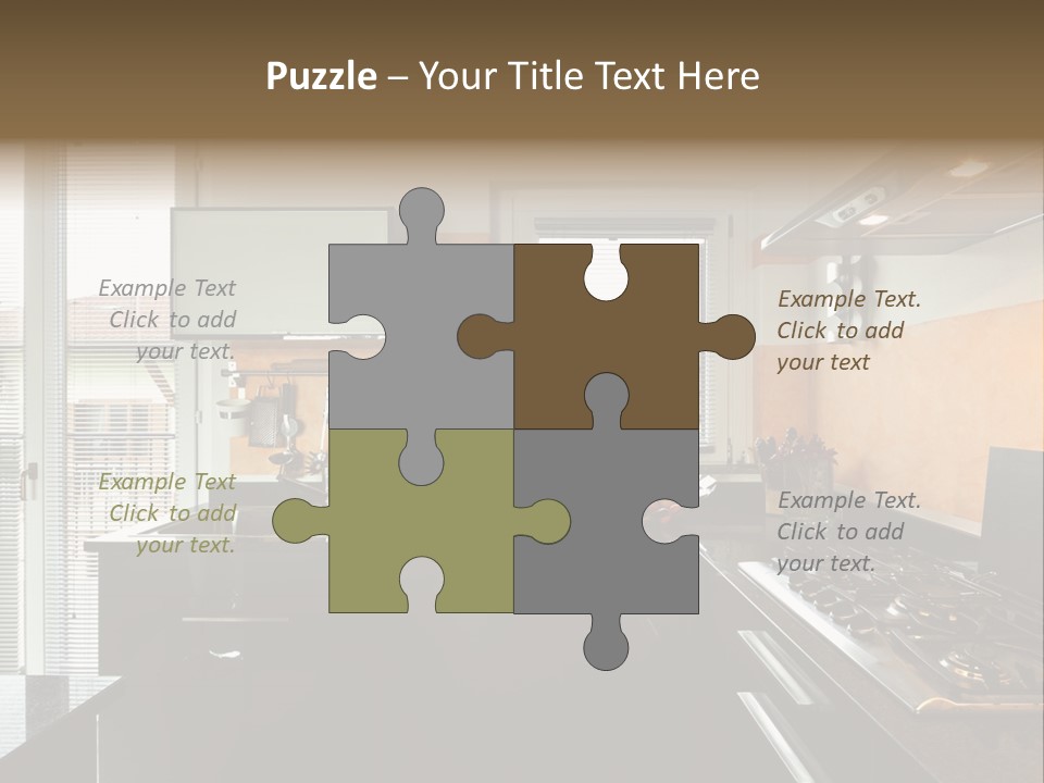 Kitchen Furnished Wall PowerPoint Template