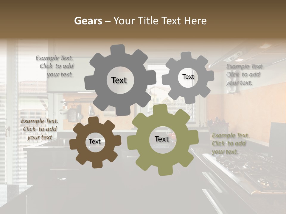 Kitchen Furnished Wall PowerPoint Template