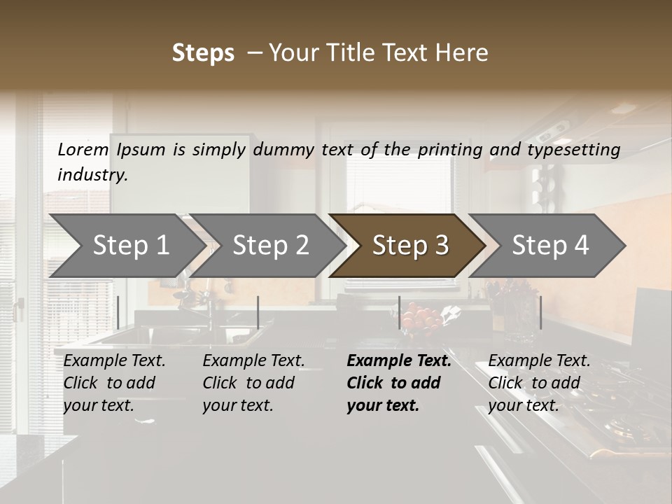 Kitchen Furnished Wall PowerPoint Template