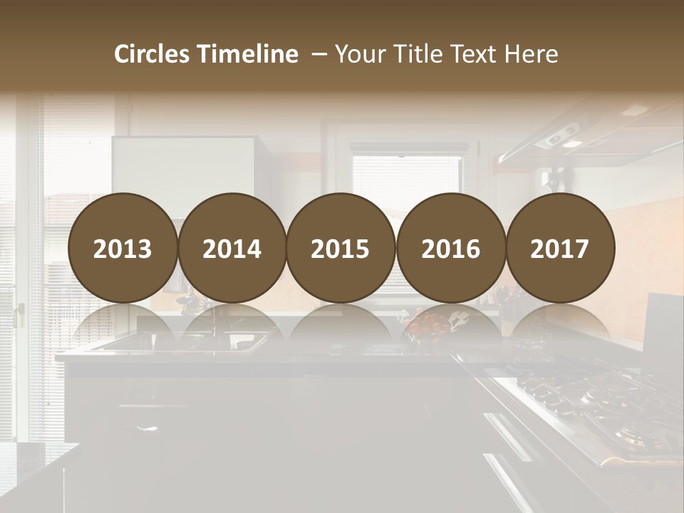 Kitchen Furnished Wall PowerPoint Template