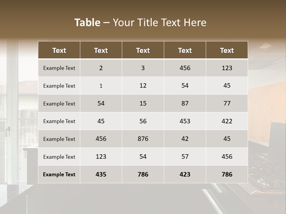 Kitchen Furnished Wall PowerPoint Template