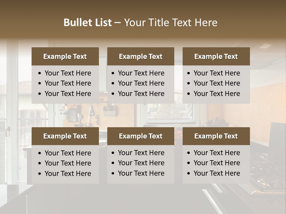 Kitchen Furnished Wall PowerPoint Template