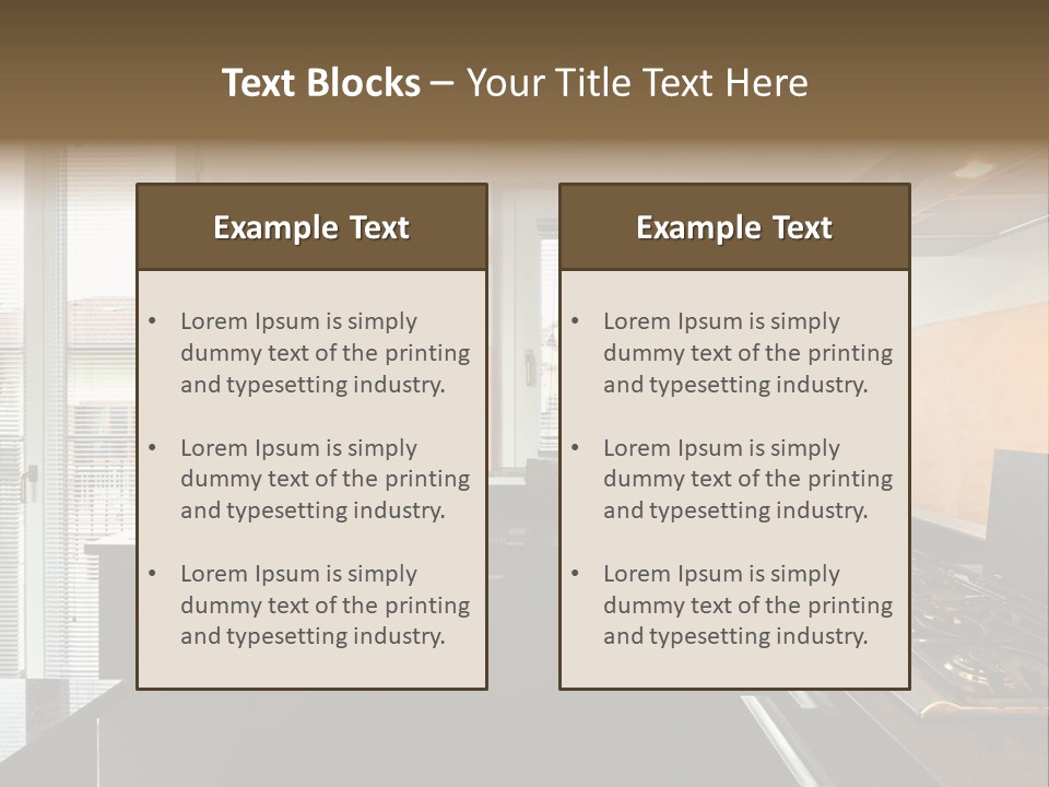 Kitchen Furnished Wall PowerPoint Template