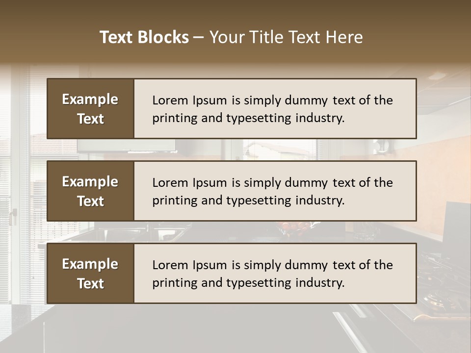 Kitchen Furnished Wall PowerPoint Template