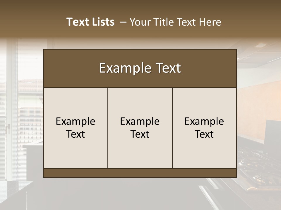 Kitchen Furnished Wall PowerPoint Template