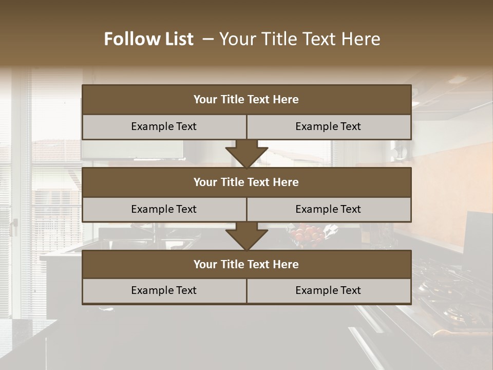 Kitchen Furnished Wall PowerPoint Template