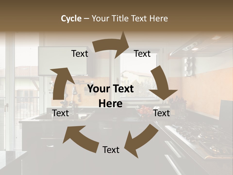 Kitchen Furnished Wall PowerPoint Template