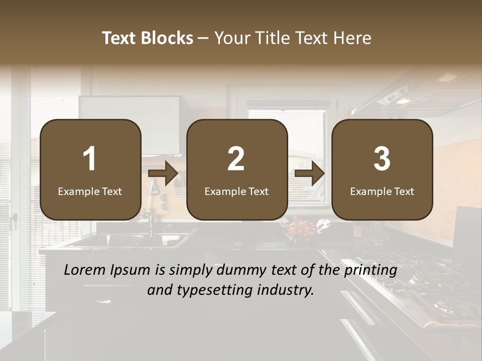 Kitchen Furnished Wall PowerPoint Template