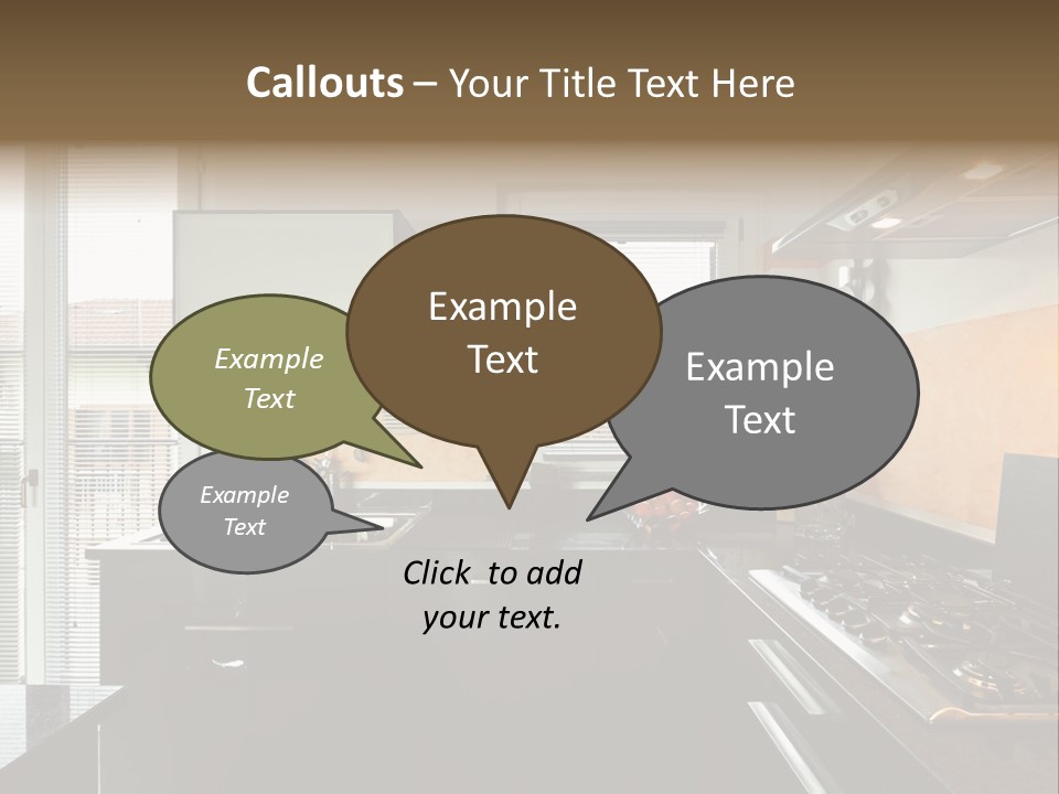 Kitchen Furnished Wall PowerPoint Template