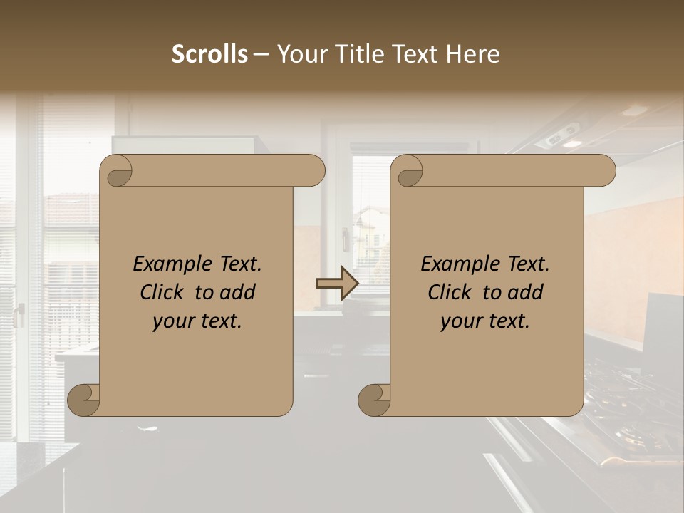 Kitchen Furnished Wall PowerPoint Template