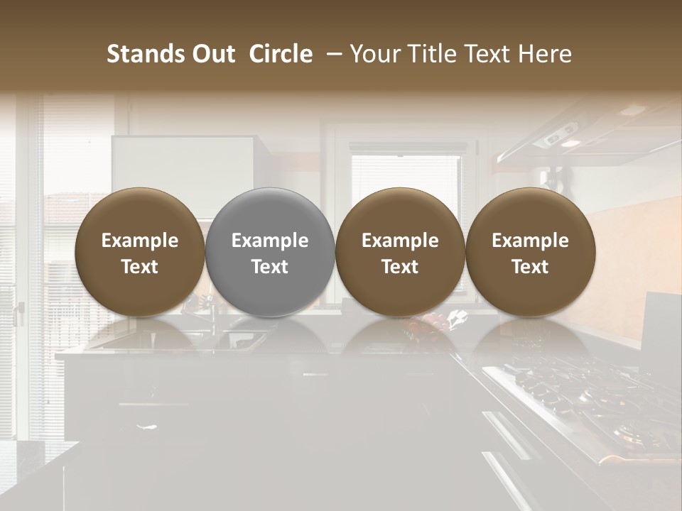 Kitchen Furnished Wall PowerPoint Template