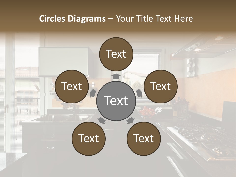 Kitchen Furnished Wall PowerPoint Template