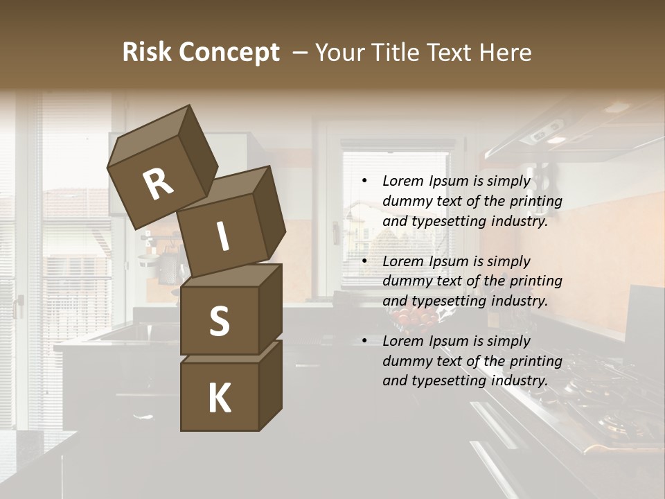 Kitchen Furnished Wall PowerPoint Template