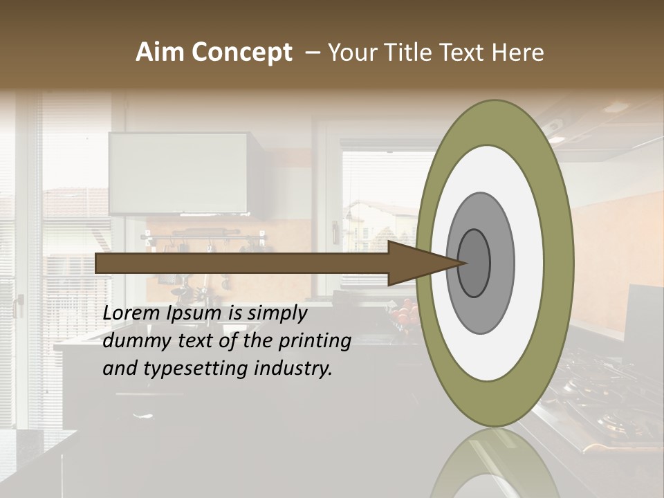 Kitchen Furnished Wall PowerPoint Template