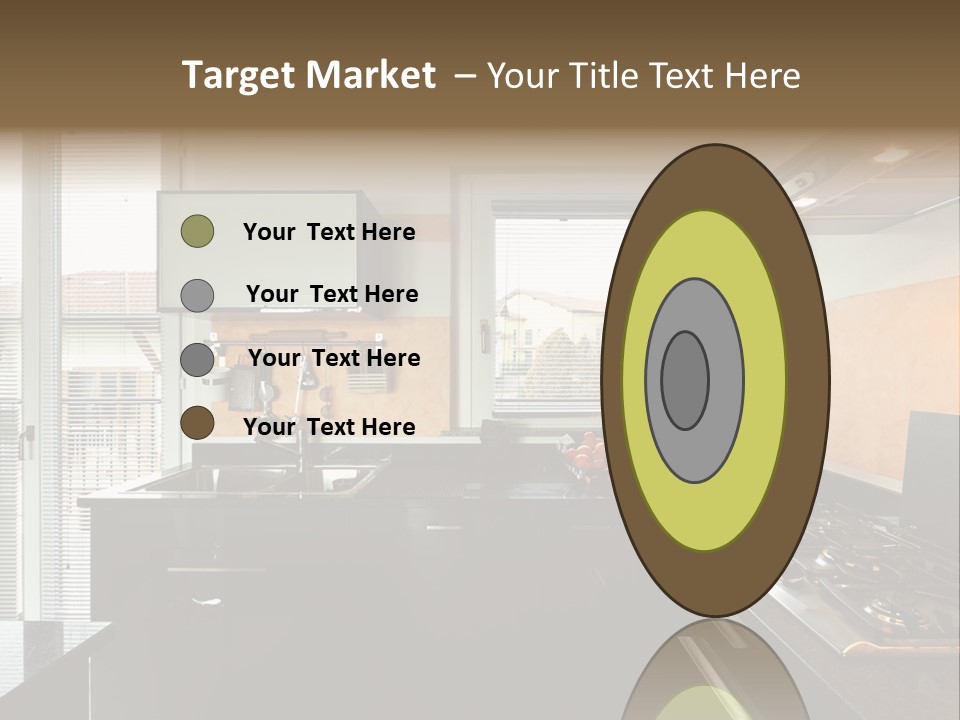 Kitchen Furnished Wall PowerPoint Template