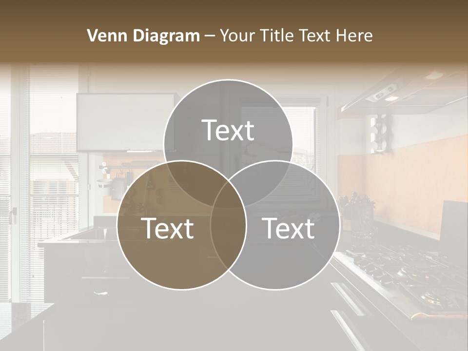 Kitchen Furnished Wall PowerPoint Template