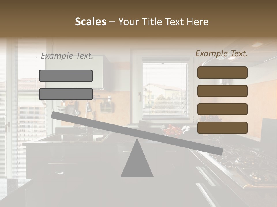 Kitchen Furnished Wall PowerPoint Template