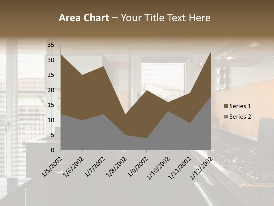 Kitchen Furnished Wall PowerPoint Template