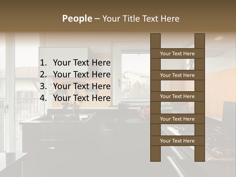 Kitchen Furnished Wall PowerPoint Template