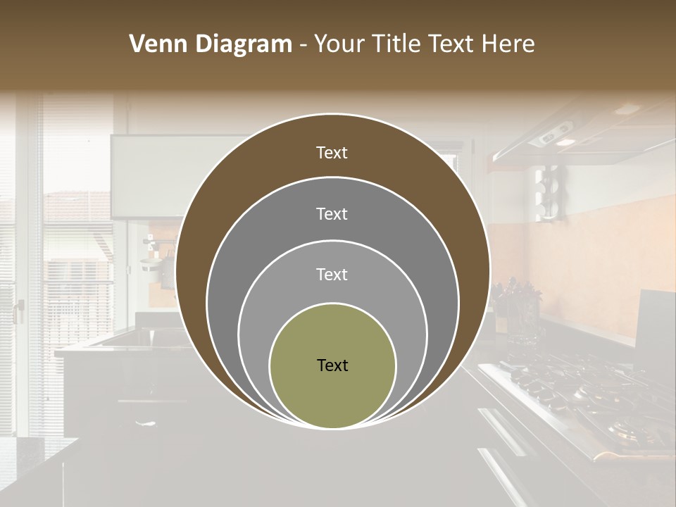 Kitchen Furnished Wall PowerPoint Template