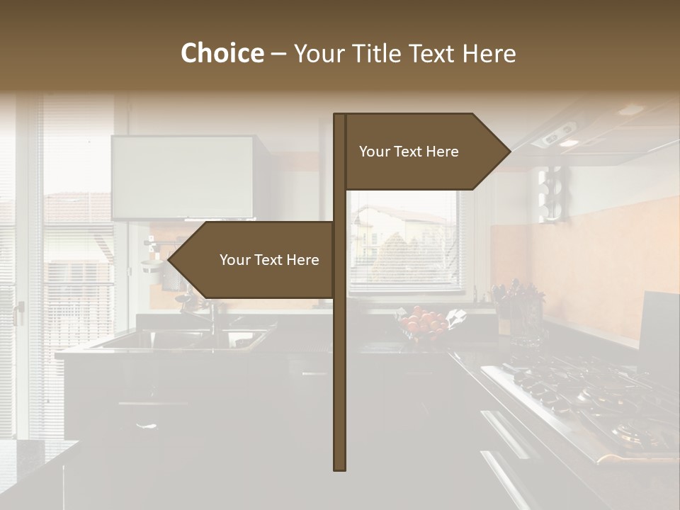 Kitchen Furnished Wall PowerPoint Template