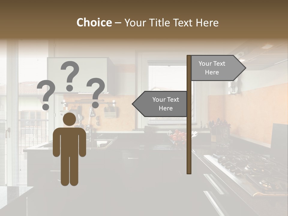 Kitchen Furnished Wall PowerPoint Template