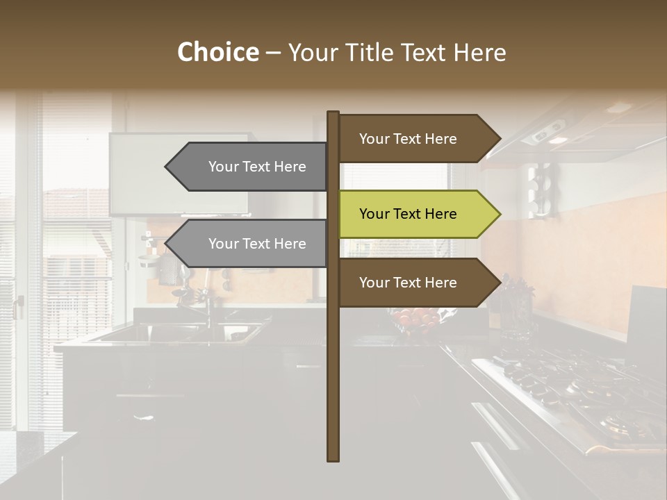 Kitchen Furnished Wall PowerPoint Template