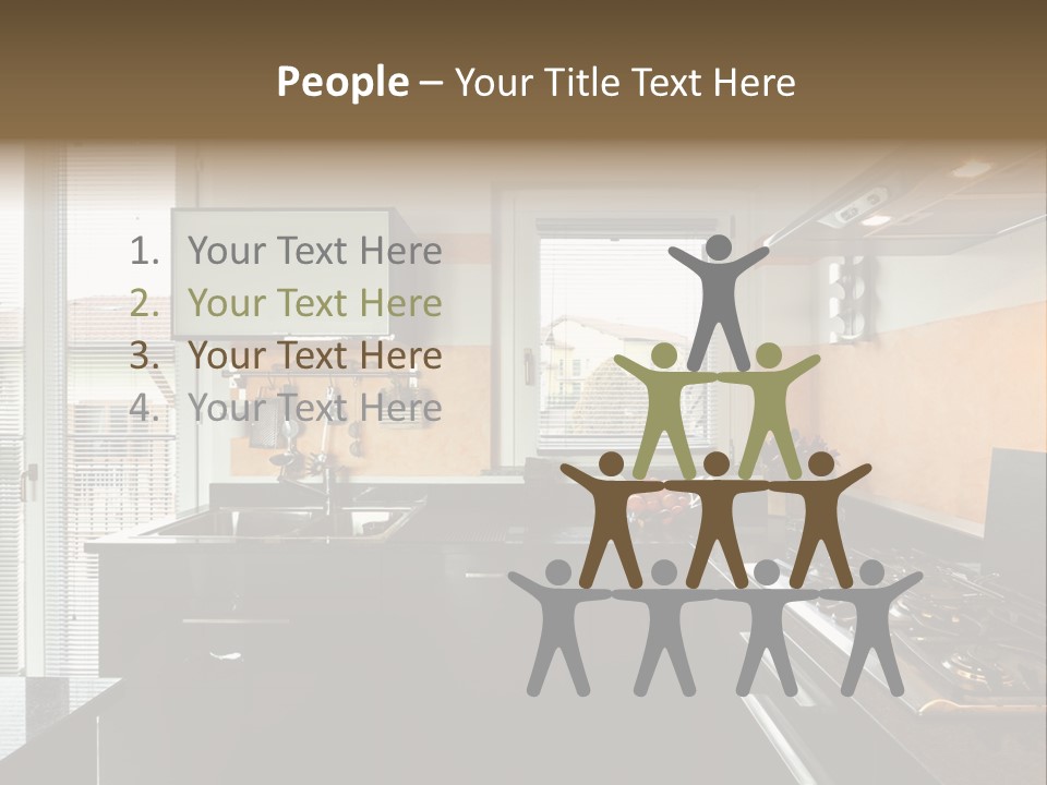 Kitchen Furnished Wall PowerPoint Template