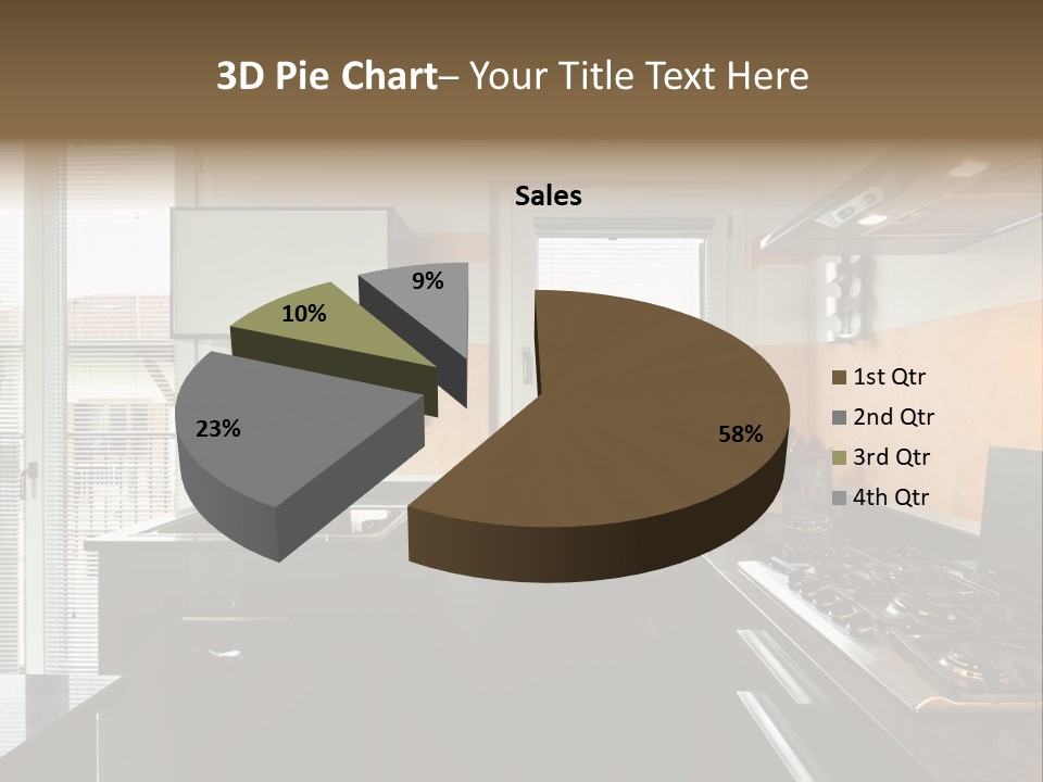 Kitchen Furnished Wall PowerPoint Template