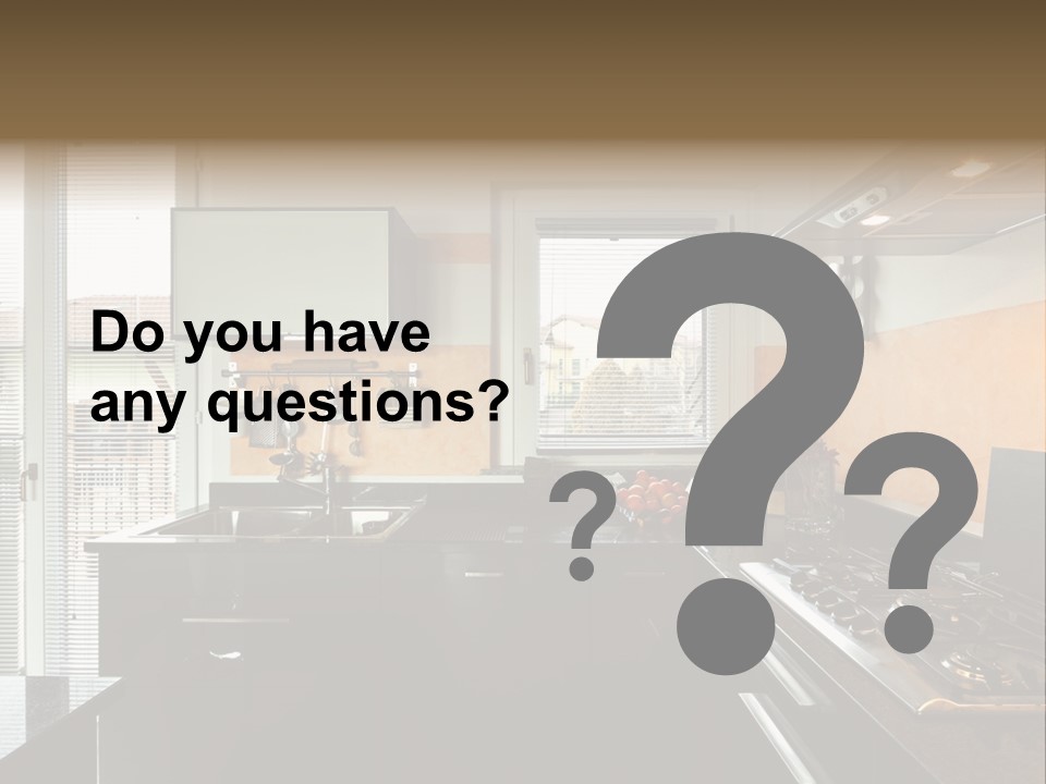 Kitchen Furnished Wall PowerPoint Template